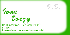 ivan doczy business card